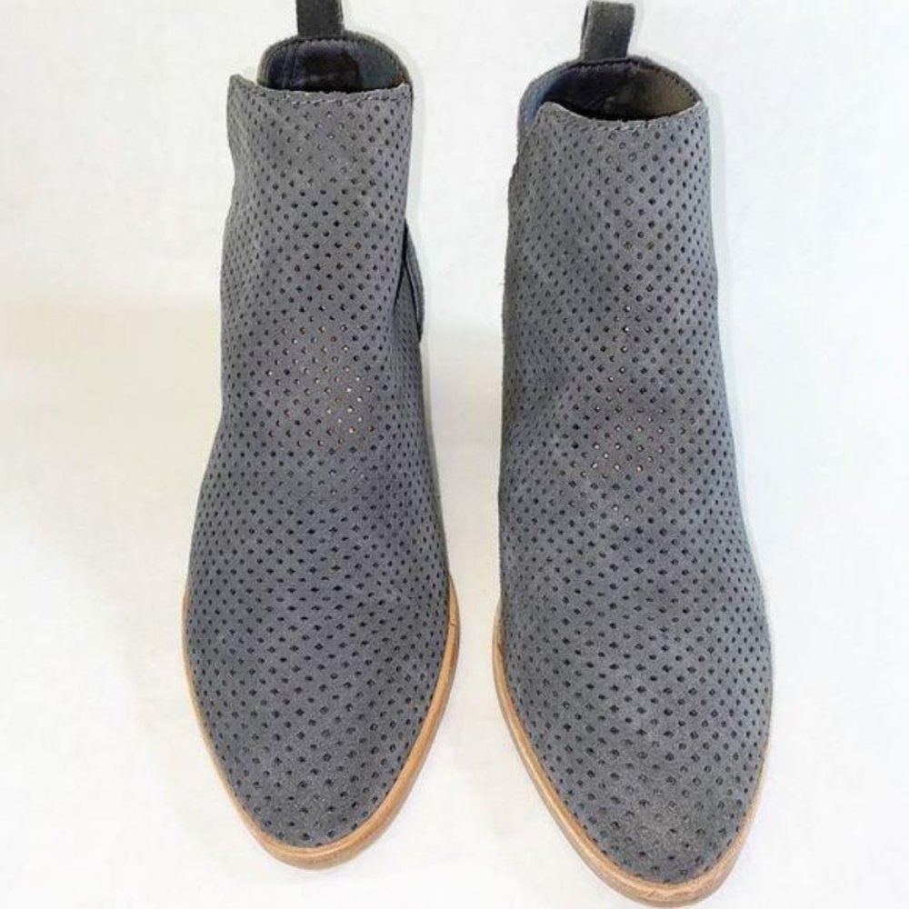 Dolce Vita Kaidie Slate Gray Leather Bootie 6.5 - Picture 2 of 9
